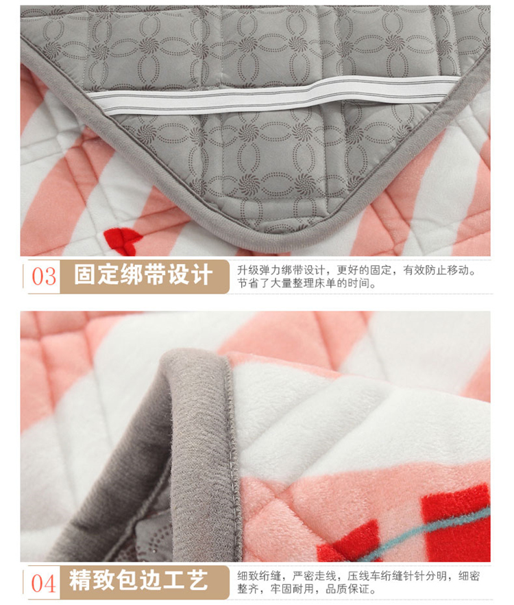 Có thể giặt được flannel nệm giường nhíp mat mat 1,5m1,8 giường 2 m mỏng phần nhung san hô đệm lò xo hanvico