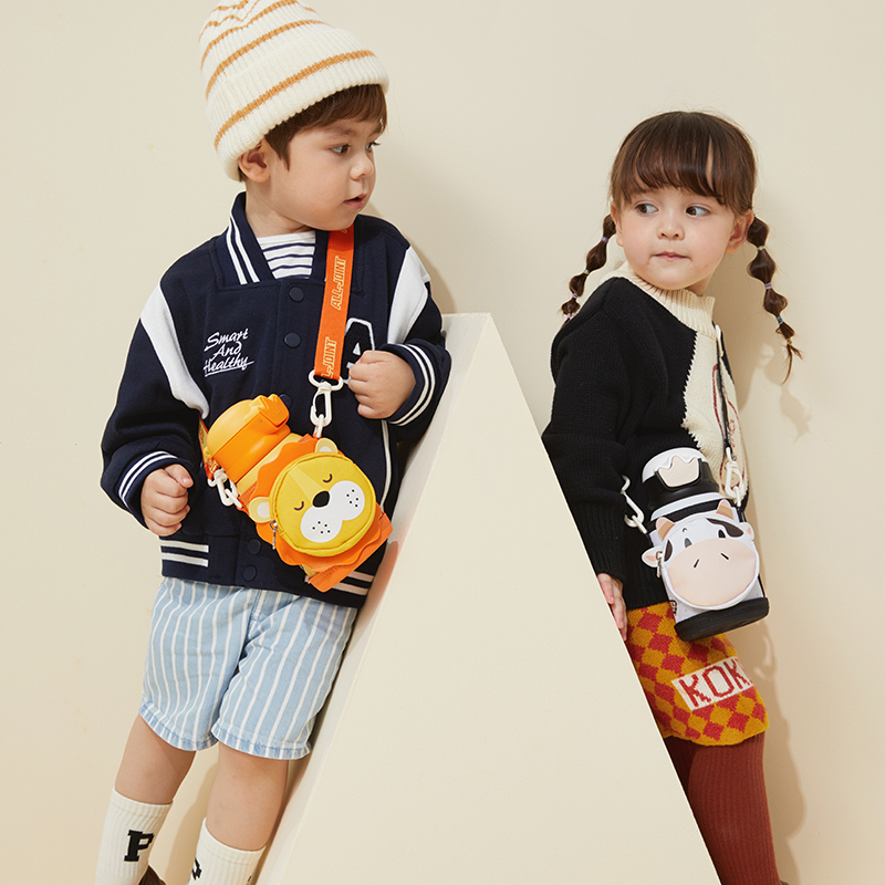 You only ALL JOINT children's insulation cup stainless steel straw cup large-capacity water cup portable cute kettle