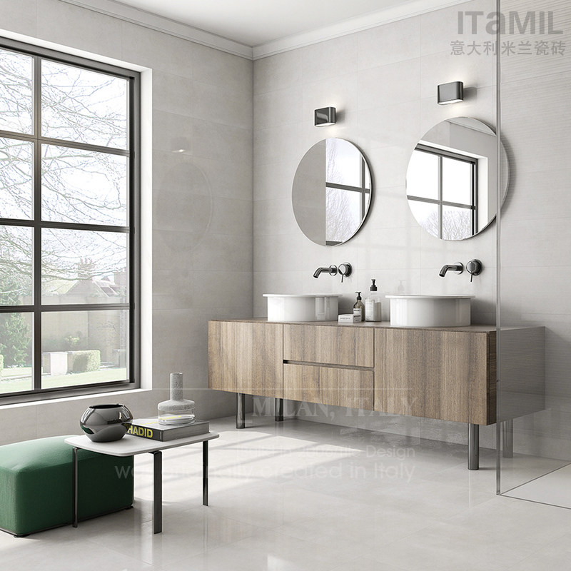 Full Tile Through Body Marble Toilet Bright Light Wall Brick Bathroom Toilet Kitchen Brick 400x800 Jazz White-Taobao