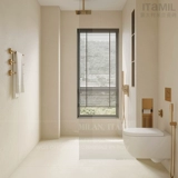 Гундонг кирпичный кремовый плиточный пол плитка 800x800 спальня не сластка подсветка кирпич. Новая ванная комната