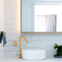 Little Red Book Long Strip Ceramic Tile Toilet All-ceramic tile Design Gradually Changed the Background of Retro Store