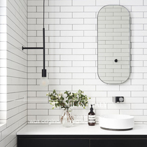 Nordic small white brick kitchen tile wall tile toilet brick toilet white long strip bread brick 100x300