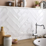 Специальная текстура, простая белая кирпичная туалетная ресторанная ресторан Фоновая настенная плитка кухонная плитка 75x300