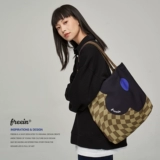 FREEIN Брендовый шоппер, сумка на одно плечо, вместительные и большые шахматы