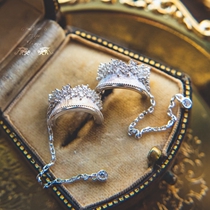 (Stars) 925 silver accessories inlaid drilling shiny ear nail group Stars light extravagant and small crowdsourced design Boutique Semi-circle Earrings