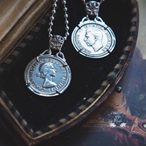 Willow Ape Lovers Necklace Love Lucky Sixpence Valentines Day Gift Retro Real Coin Round Card Lucky Pendant