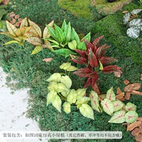 10 пучков искусственных зеленых растений (на фото)