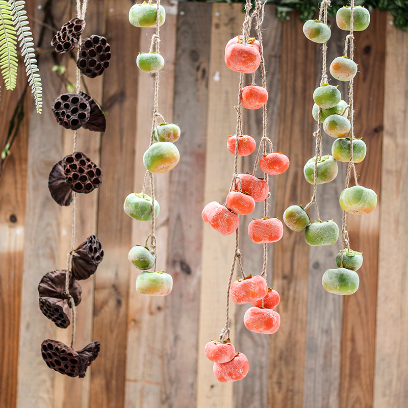 Emulation Fruit Chants Water Fruit Shop Restaurant Creative Restaurant Restaurant Fake Persimmon Pendant Wall Decorated Air Pendant-Taobao