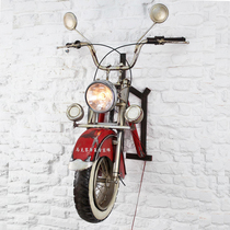 Metal wrought iron motorcycle model retro Creative Wall Wall Wall soft Bar coffee restaurant jewelry industrial style