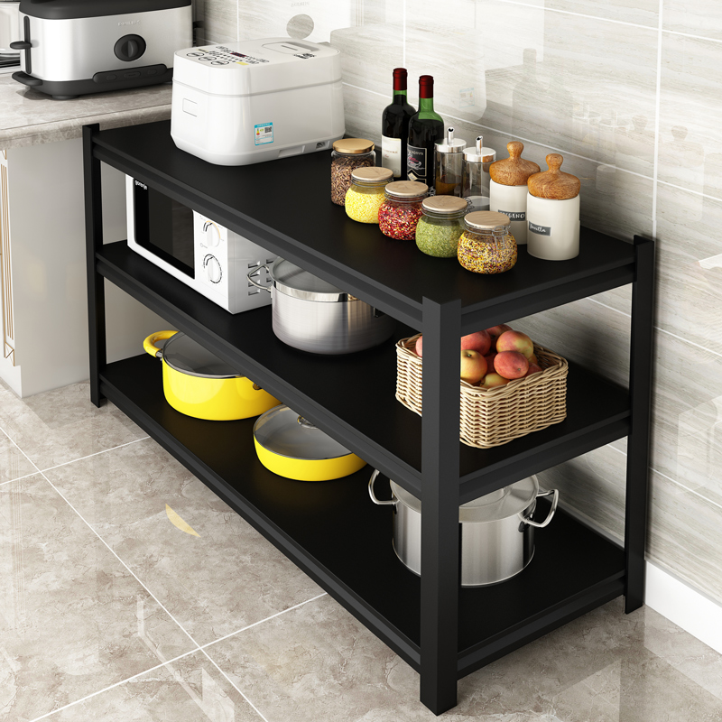 Black shelf home warehouse rack balcony rack display rack iron rack multi-functional multi-layer cargo rack