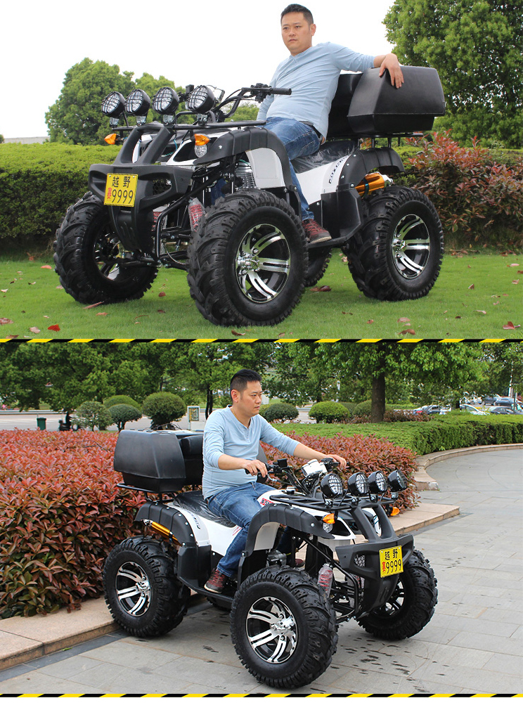 Big bull ATV bốn bánh off-road xe máy lớn Hummer xăng đôi người lớn chỉ đạo lớn bánh xe xe đạp leo núi