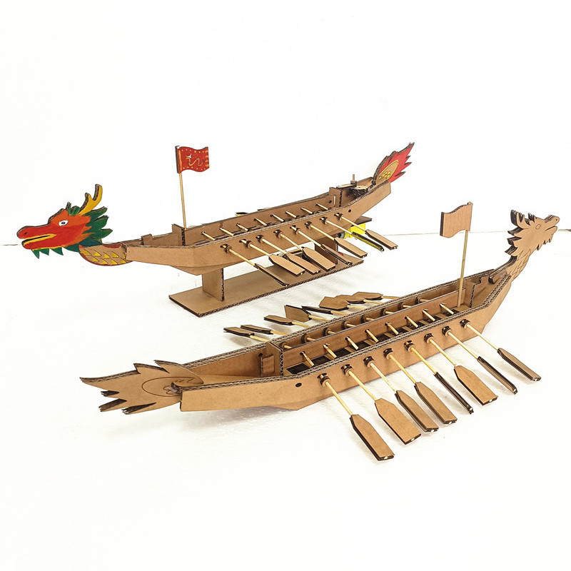 Cardboard DIY Electric-Powered Dragon Boat Transforms Waste into Treasure Material Kit Handmade Science and Technology Small Project Children's Assembly Toy Educational Tool Cardboard DIY Electric-Powered Dragon Boat Transforms Waste into Treasure Material Kit Handmade Science and Technology Small Project Children's Assembly Toy Educational Tool