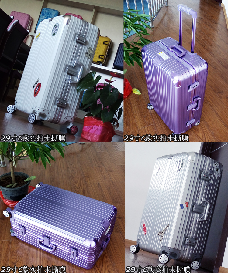 RIMOBAO tăng vàng xe đẩy trường hợp khung nhôm bánh xe mật khẩu phổ hộp 20 29 inch vali vali vali vali du lich