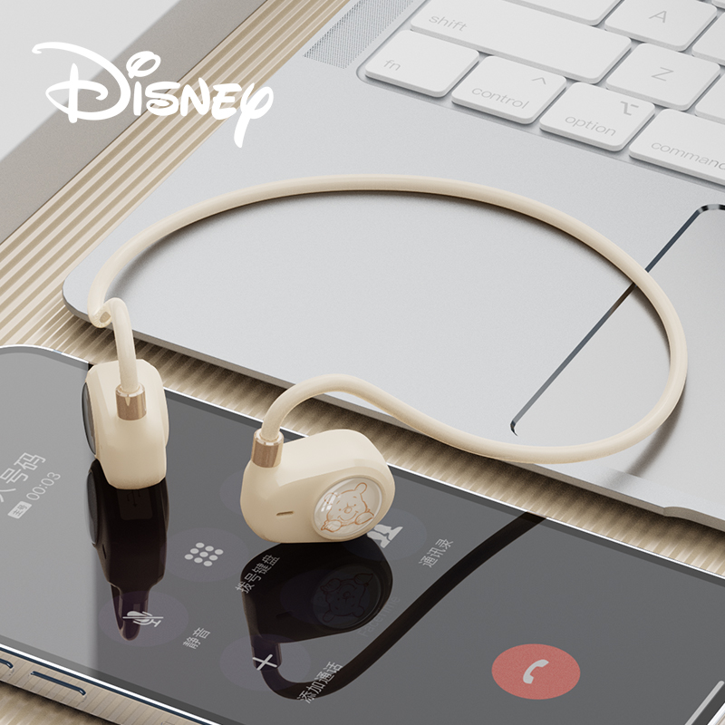 迪士尼正品骨传导蓝牙耳机无线运动型跑步专用头戴挂耳式超长续航