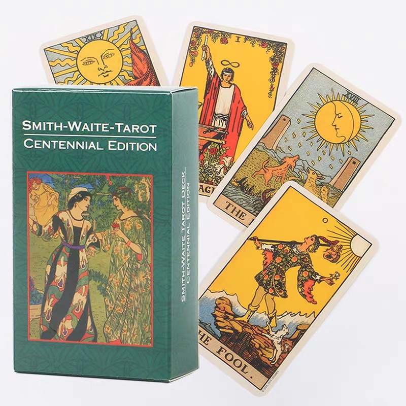 Mini Version of the Smith-Waite Tarot Centennial Deck, Roca Cards, Green Box