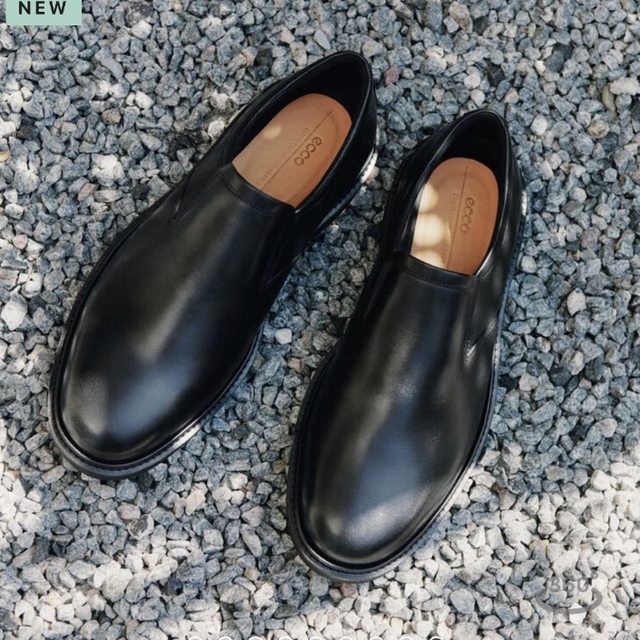 ECCO Aiku Men's Shoes Piece Positive Costume Coward Leather Shoes