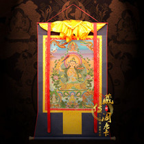 Tibetan legend pavilion Nepal Manjushri Bodhisattva Thangka embroidered portrait of the three masters Tibetan Tantric Thangka painting Tapestry hanging