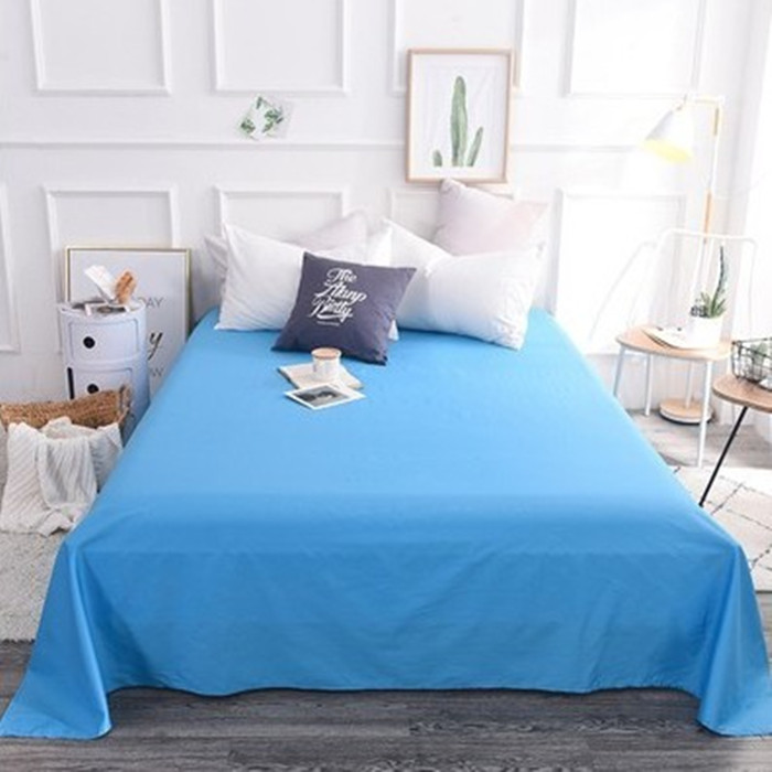 Hoa hồng đỏ đơn mảnh giường đơn sắc một màu vàng đơn giản màu cà phê đơn giản màu xanh đậm 1,51,8 m tờ - Khăn trải giường bộ drap giường
