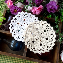 Purely handmade crochet hook pattern forest style hollow shooting props DIY pastoral simple modern heat insulation coaster round