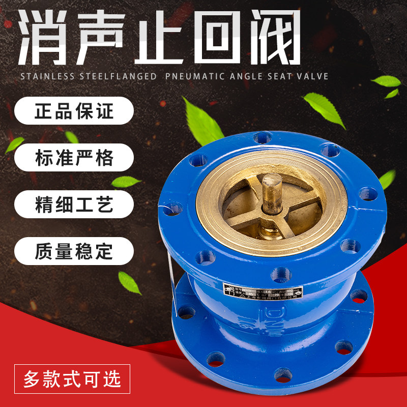 HC41X-16 flange silencing check valve muffler vertical and horizontal one-way valve DN40 50 65 80 100 150