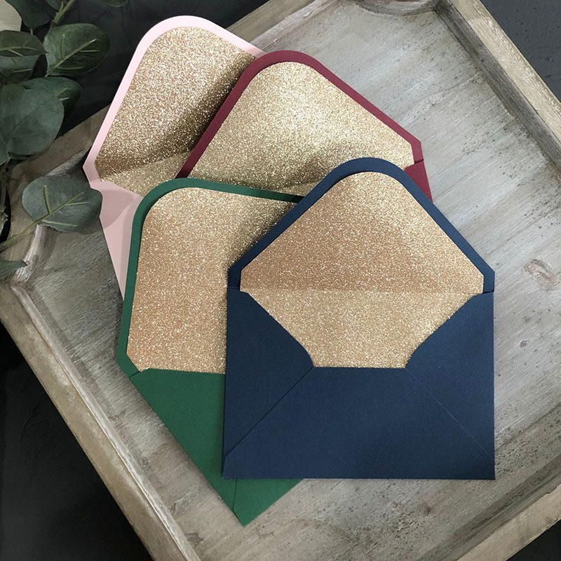 Marriage invitation 250 grams thick double - decker pearl paper envelope Business invitation envelope