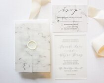 Simple ins style marble geometry wedding invitations wedding invitations European hipster invitation