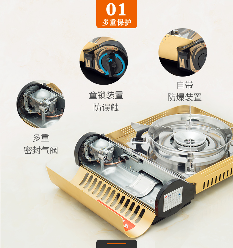 Lò tươi thẻ lò nhỏ thẻ từ lò gas bếp lò thẻ di động - Bếp lò / bộ đồ ăn / đồ nướng dã ngoại bếp nướng ngoài trời