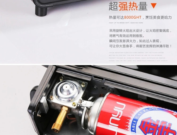 Jinyu sử dụng kép lò cassette bếp di động ngoài trời dã ngoại bếp gas thẻ thử nghiệm thẻ lò từ lò lửa lò hơi - Bếp lò / bộ đồ ăn / đồ nướng dã ngoại bếp ga mini dã ngoại