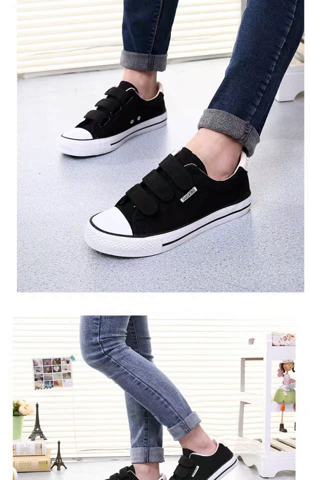Xu hướng mới 2017 Giày vải Velcro nam phiên bản Hàn Quốc của đôi giày đế thấp giúp giày nam hàng ngày giày thể thao bitis nam
