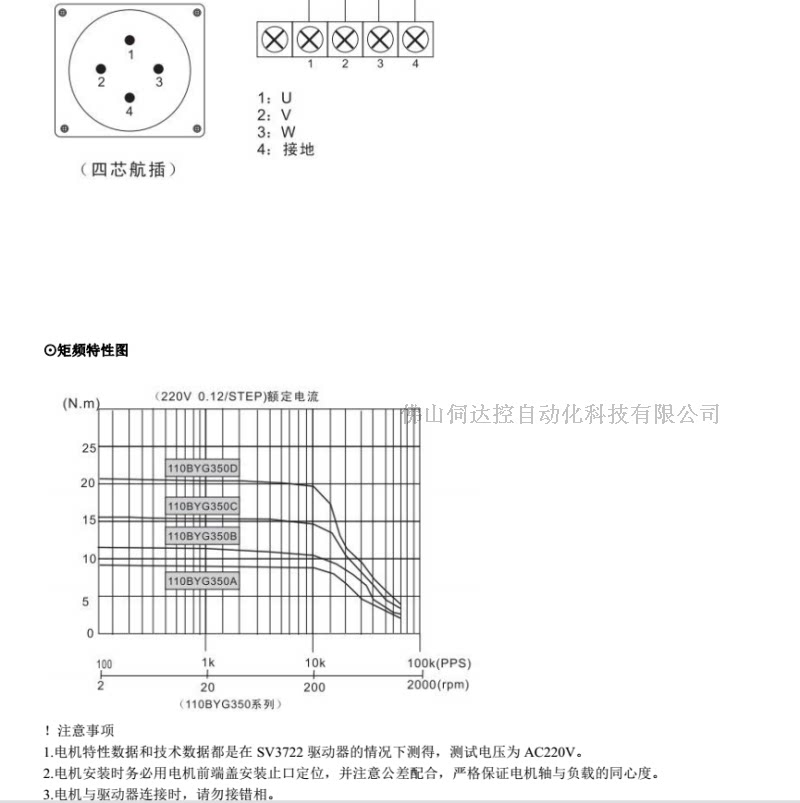 110步进电机 110BYG350D-N 20NM 220V6.8A 三相步进电机 长度222M 其他品牌