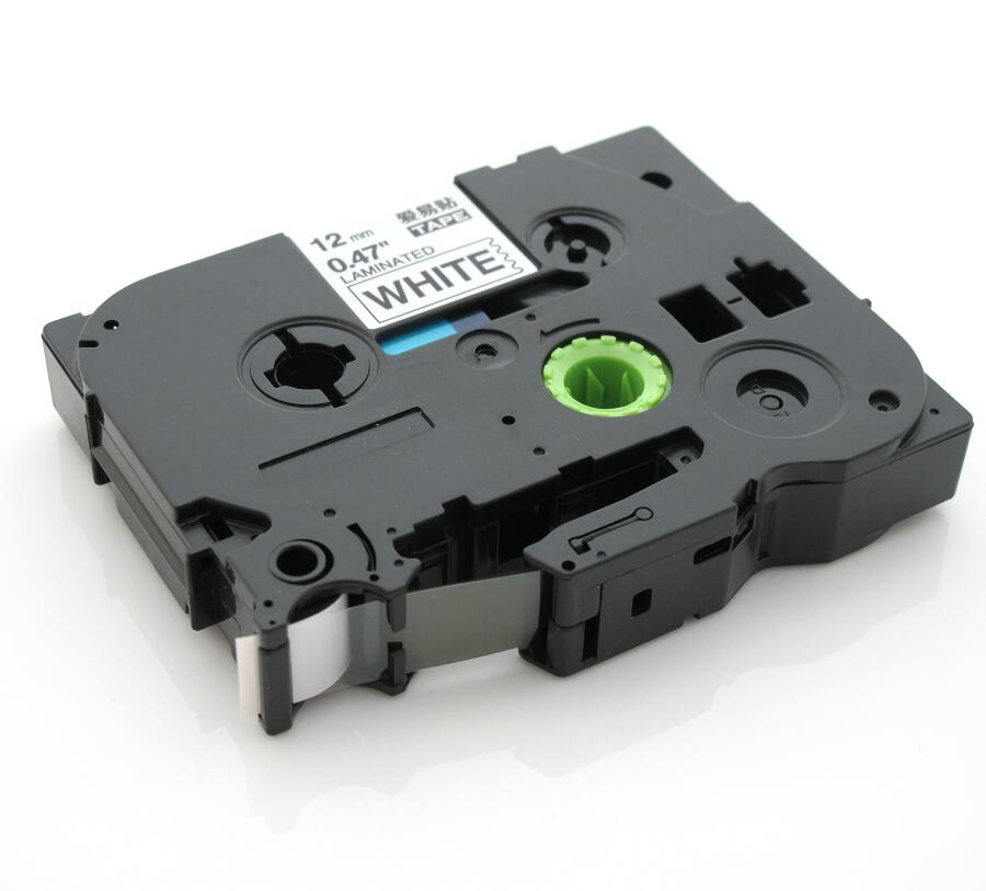 Applicable brother label ribbon 12mm black on white label ribbon pt-e550w pt-9700 pt-p900