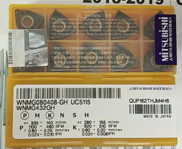Mitsubishi car blade WNMG080412 UC5115 WNMG080408GH UC5115 Cast iron special peach type
