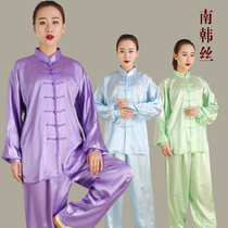 Hengshu Tai chi martial arts performance group competition Spring and autumn Korean silk mens and womens Tai Chi practice clothes middle-aged and elderly Chinese style