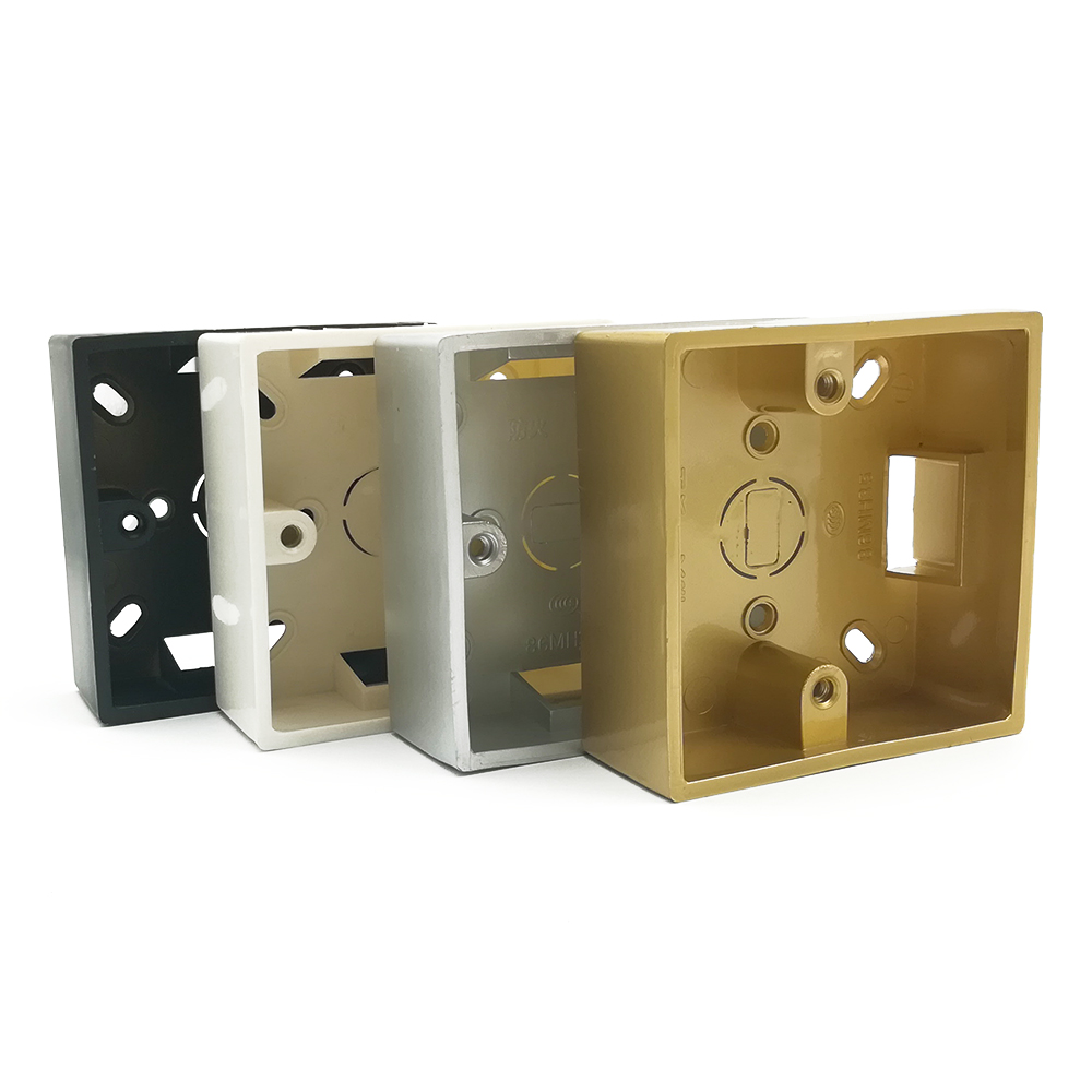 Type 1186 switch socket panel Universal clear case clear case bottom case of wiring case Champagne gold black and white silver grey