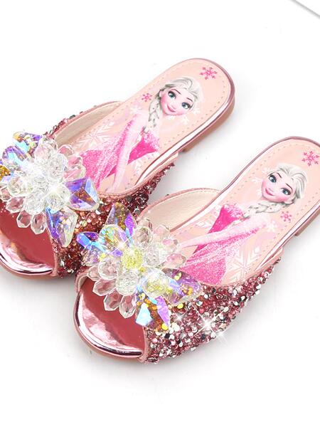 Internet Celebrity Princess Elsa Summer Crystal Girls' Slipper — 2