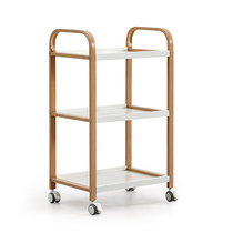 Beauty car trolley hair rack Beauty salon nail special tool car Standard Japanese wood grain chest of drawers