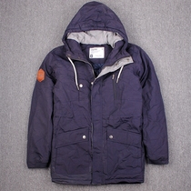 Multi-pocket outdoor winter foreign trade medium-long mens thickened warm wind-resistant casual hooded sports cotton coat plus size