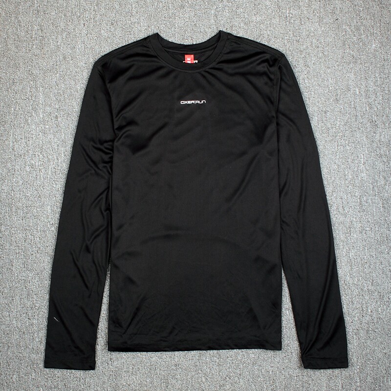 Spring new men with a pure color running speed dry air leakage sports thin long sleeve T-shirt plus large code coat