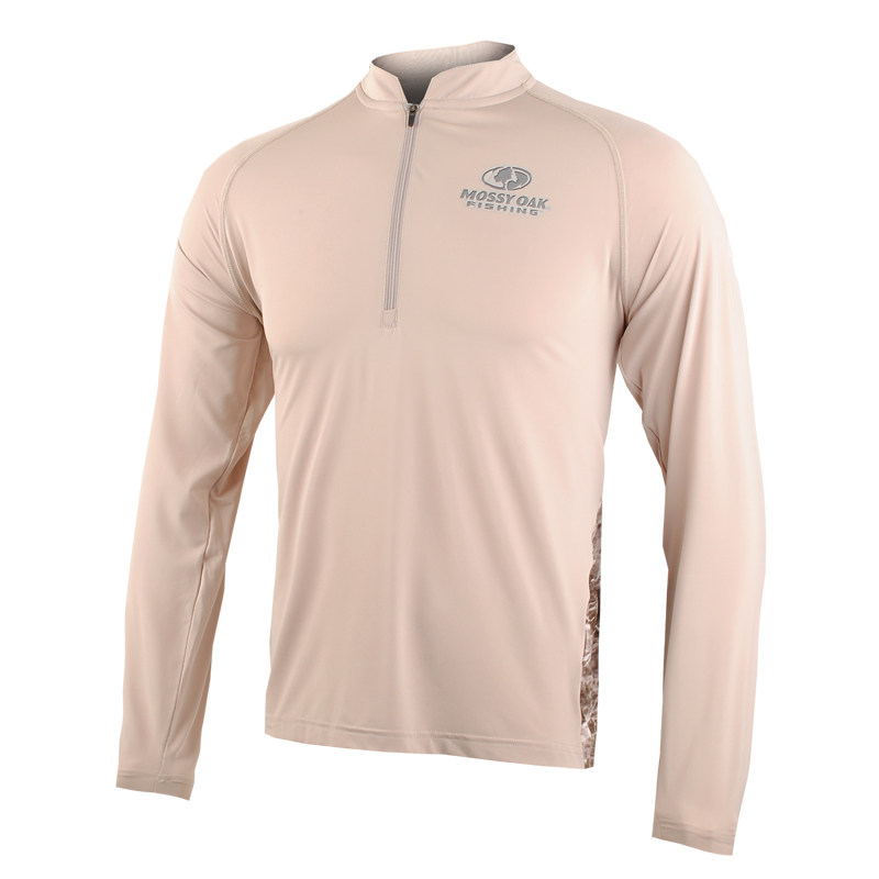 Sunscreen outdoor men's semi-laced upright collar autumn fishing camouflares quick dry clothes breathable motion Long sleeves T-shirt Increase code