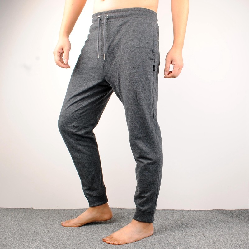 Comfortable and pure color new men autumn running casual circle training repair speed dry nine small feet tight leg pants