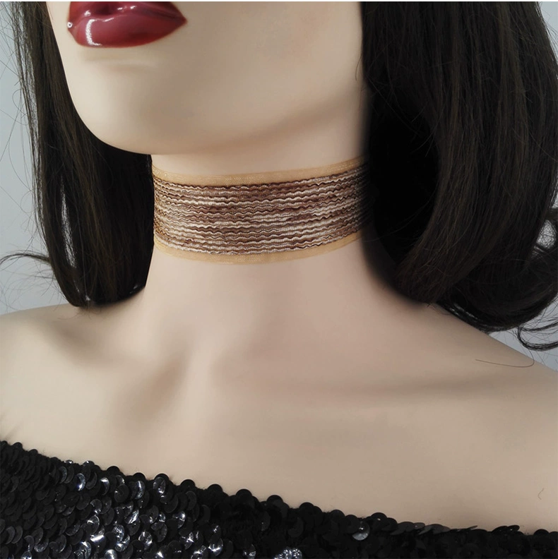 Rộng bên cổ trang sức vòng cổ nữ vòng cổ choker cổ áo xương đòn chuỗi ngắn phong cách dân tộc vòng cổ thời trang dây chuyền cổ ruy băng - Vòng đeo tay Cuff