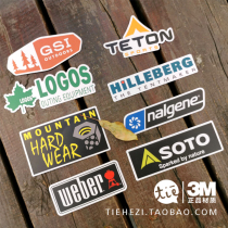 Outdoor camping sticker suitcase sticker extreme sports notebook outdoor small sticker 3M waterproof tide sticker