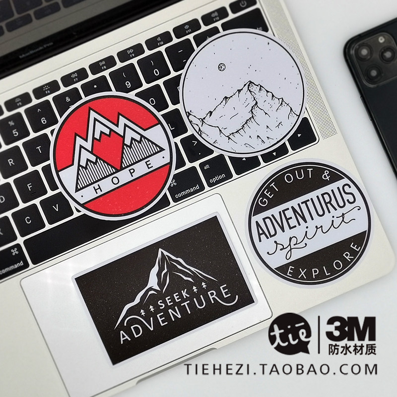 Adventure outdoor adventure stickers waterproof tide brand stickers notebook stickers personality stickers luggage tide brand stickers