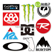 Single board double board snowboard sticker outdoor sports skateboard sticker helmet sticker snowboard sticker 3M material waterproof sticker