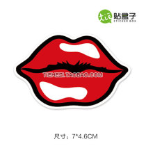 Red Lip Trend Sticker Punk Sticker Guitar Sticker Rock Sticker Notebook Sticker Waterproof