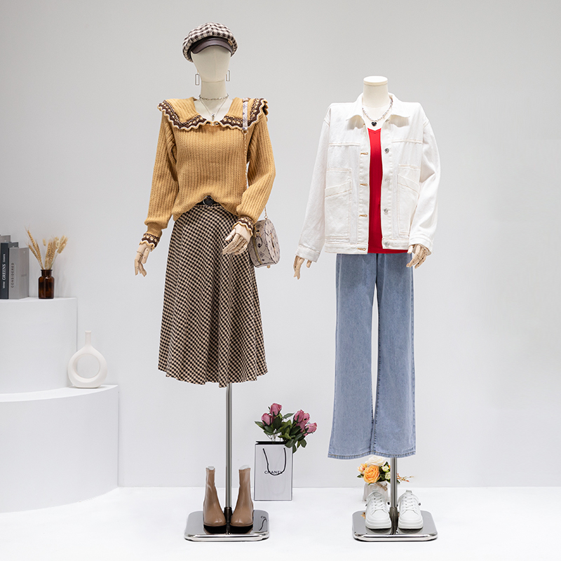 Clothing Store Model Props Female Thickening Base Half Body Korean version Woman Fitting Right Angle Shoulder Flat Shoulder small chest Show all over the body