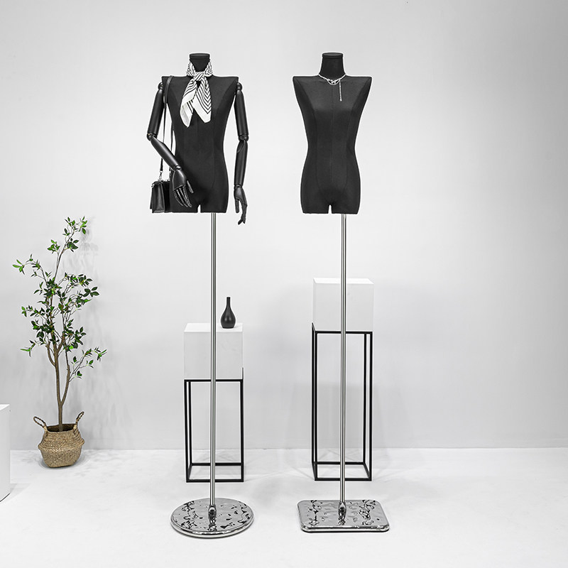 Korean version of the water ripple large flat shoulder model props women's clothing store window display right-angle shoulder shelf display stand full body