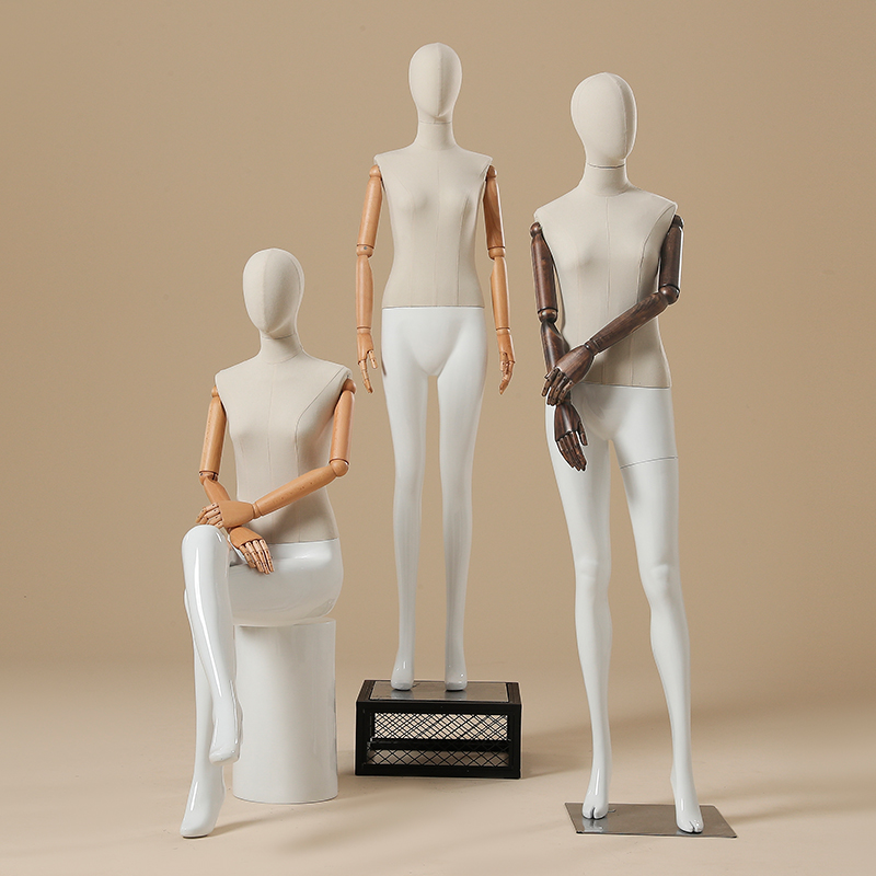 High-end clothing store modeling props female full body package Korean edition window display frame