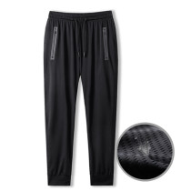 Summer cool Ice Silk casual pants mens ultra-thin quick-drying Silk Loose loose plus size mesh air conditioning pants trousers