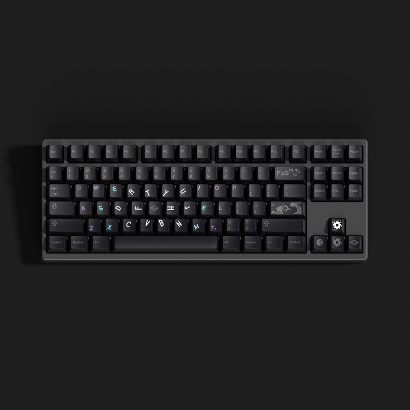 Gmk Singularity Sublimation Original Pbt Full Set Keycaps Including 7U Compatible with Alice 40